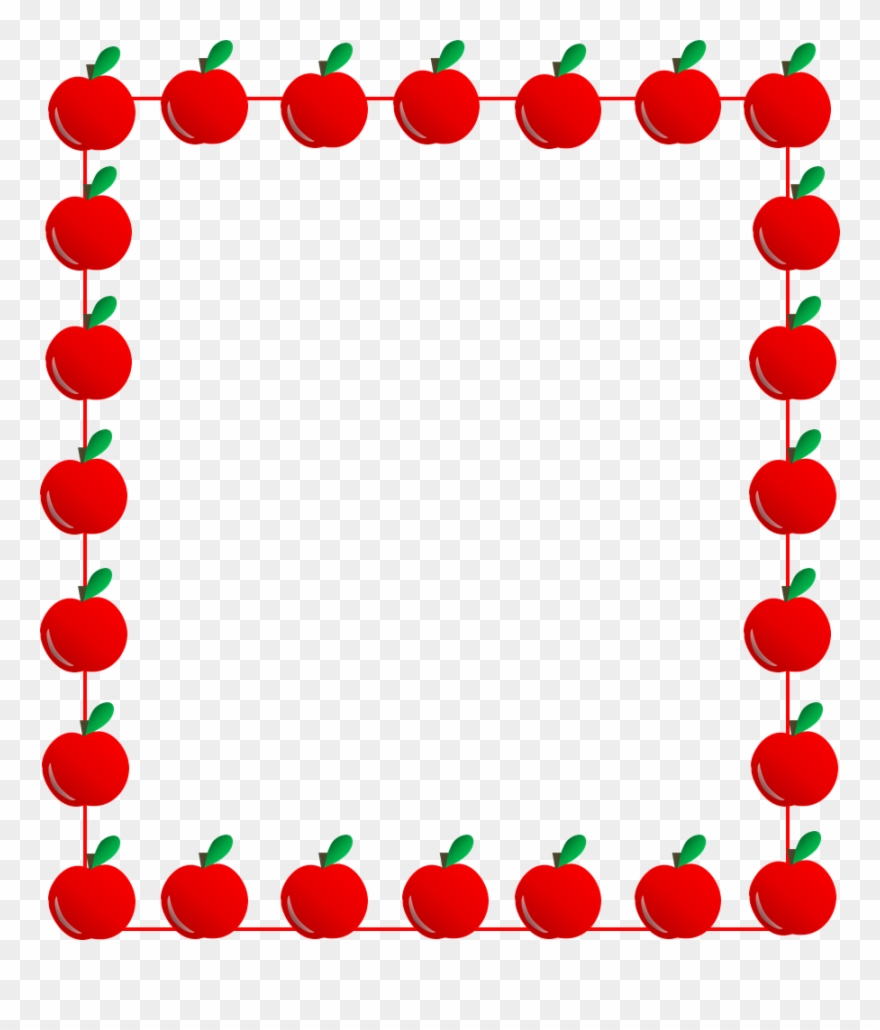 Frame Apple Clipart Borders And Frames Clip Art - Apple Border Clipart - Png Download