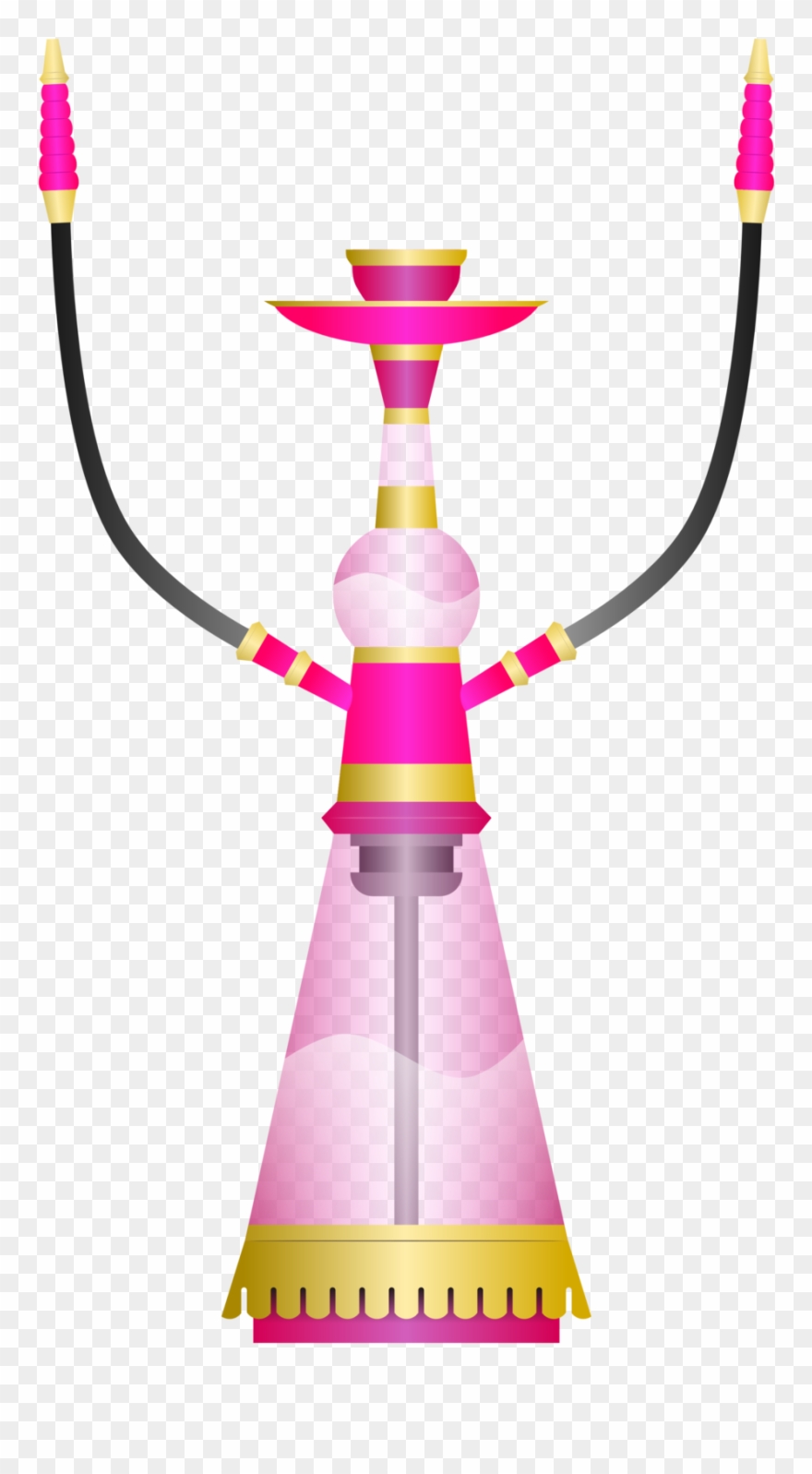 Hookah Sheesha Water Pipe - Hookah Pipes Transparent Clipart - Png Download
