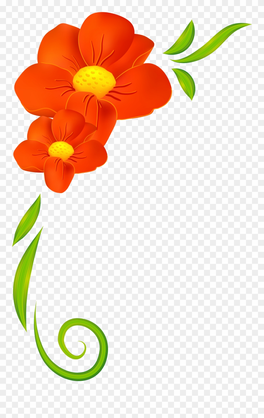 Orange Flower Decor Png Clipartu200b Gallery Yopriceville Transparent Png