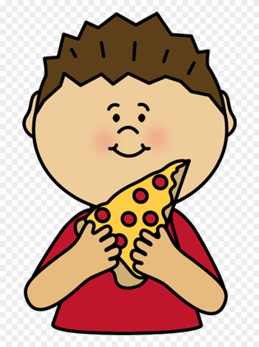 Permalink To Eating Pizza Clipart - Boy Eating Pizza Clipart - Png Download