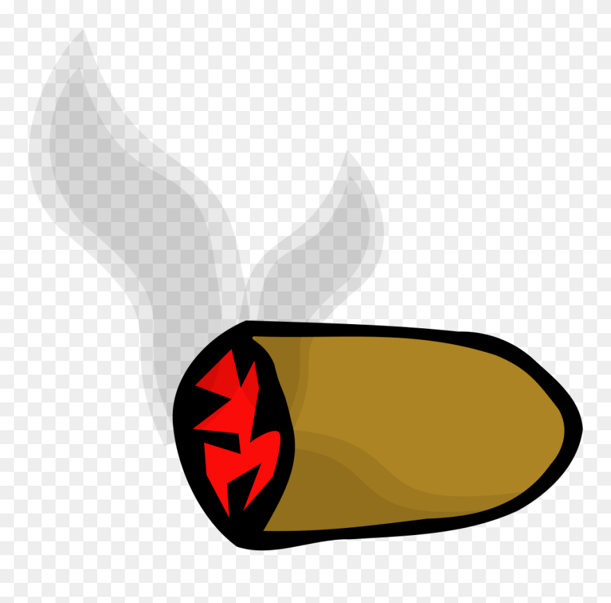 Tobacco Pipe Blunt Cigar Smoking - Cigar Clip Art - Png Download