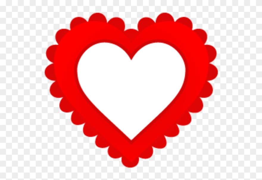 Empty Heart Clip Art Empty Heart 256 Image - Heart With Border - Png Download