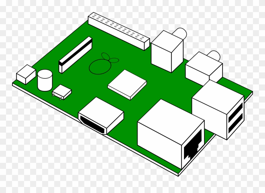 Circuit Board Clipart - Raspberry Pi Board Icon - Png Download