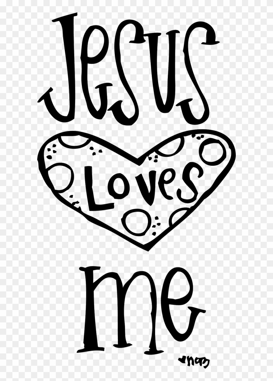 Snow Day Clip Art - Jesus Loves Me Coloring Bookmark - Png Download