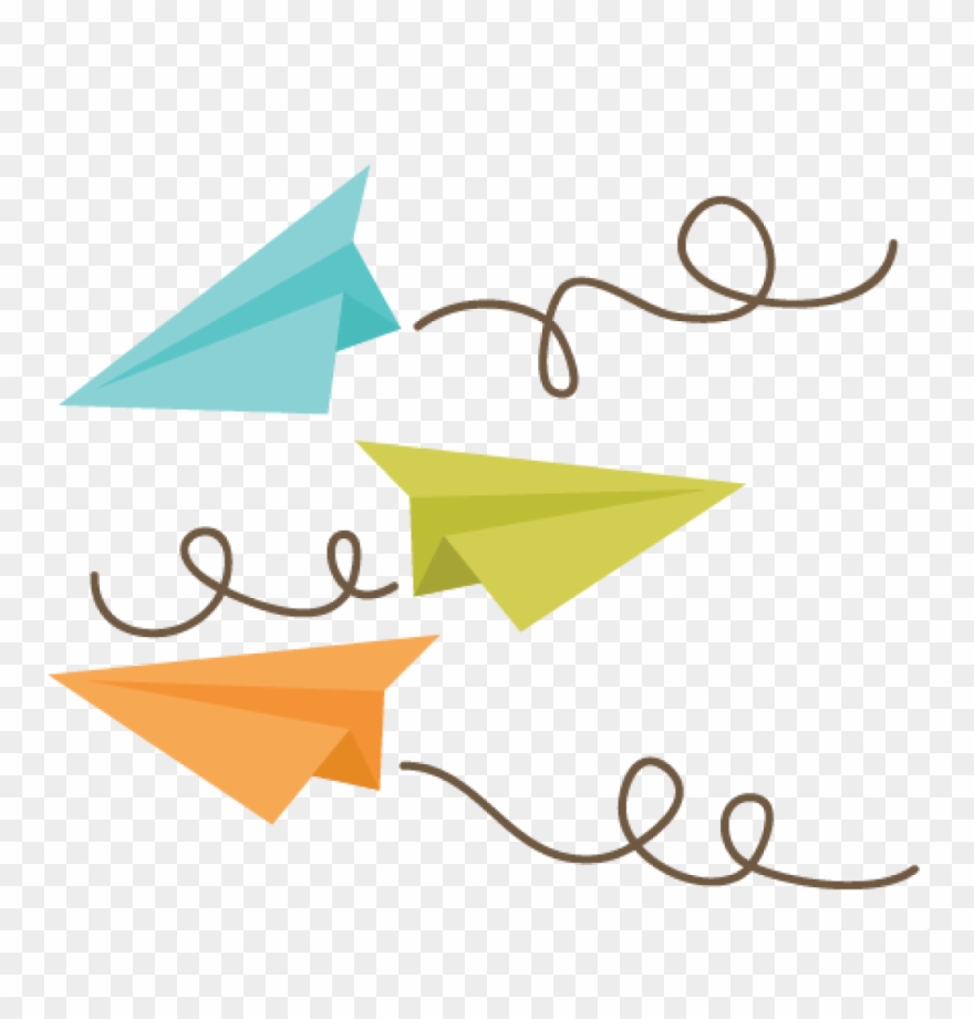 Paper Airplane Clipart Every Day Is Special May 26 - Paper Airplane Flying Png Transparent Png