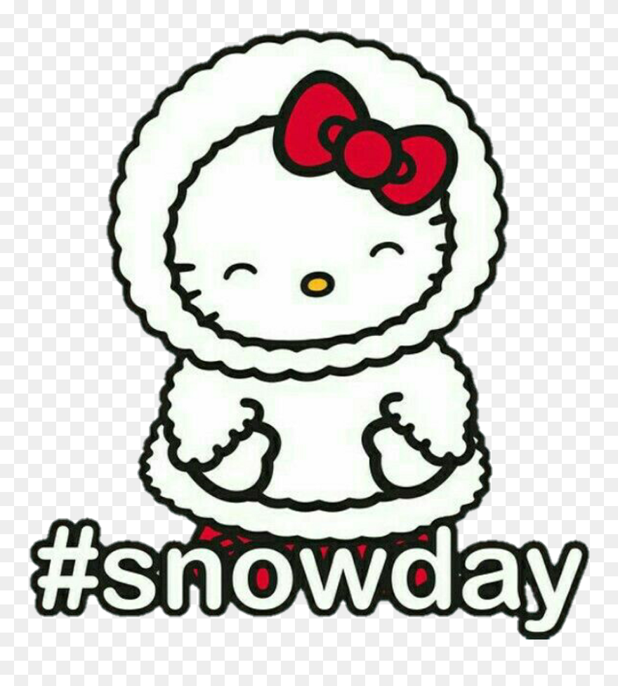 Hellokitty Kawaii Kitty Winter Invierno Snowday Snow - Hello Kitty Clipart