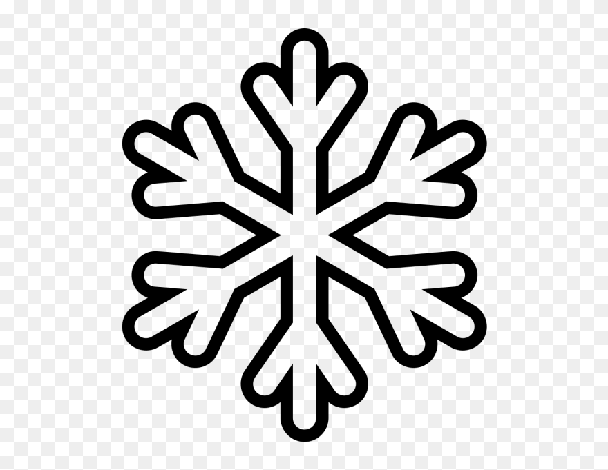Snowflake - Clipart - Outline - Snowflake Coloring Page - Png Download