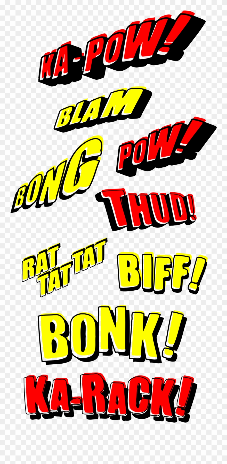 Download Clip Art Library Download Tape By Quick Stop - Old Comic Book Sound Effects - Png Download