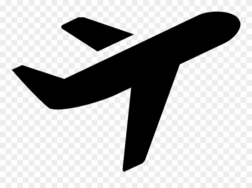 Air Travel - Airplane Clipart Black And White Icon - Png Download