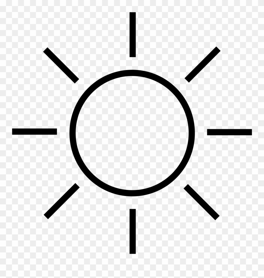 Black And White Sun - Clip Art For Sunlight White And Black - Png Download