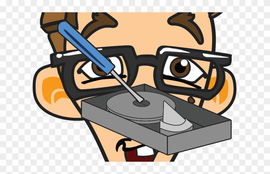 Laptop Hard Drive Repair - Internet Technician Cartoon Png Clipart