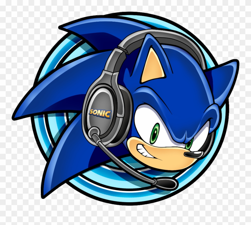 Sonic The Hedgehog With Headphones With Micfreetoedit - Sonic Gamer Clipart