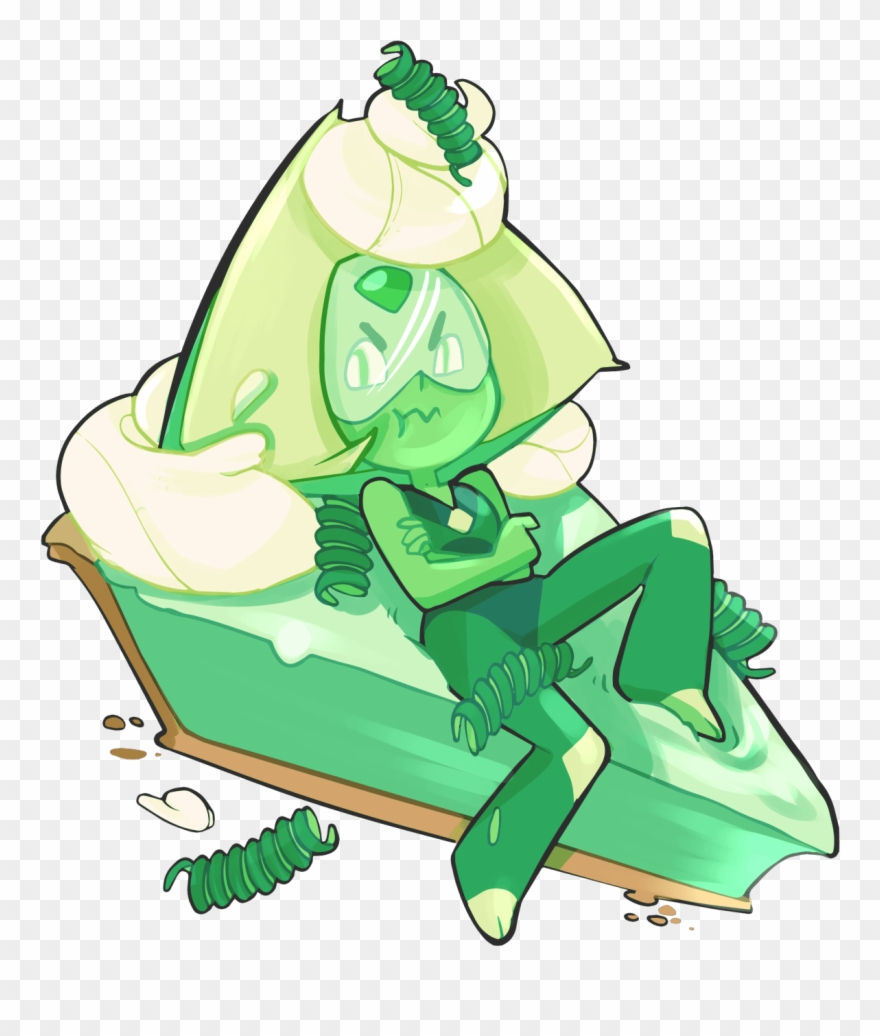 Angry Slice Of Key Lime Pie - Peridot Angry Little Slice Of Pie Clipart