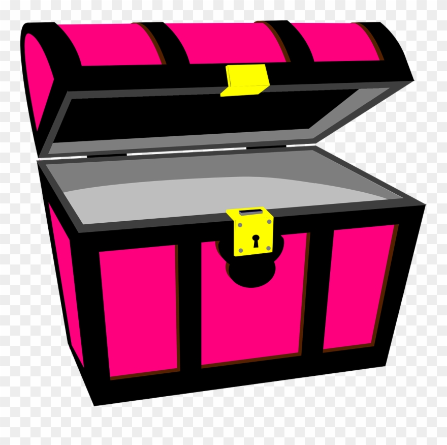 Chest Clipart Svg - Pink Treasure Chest Clipart - Png Download