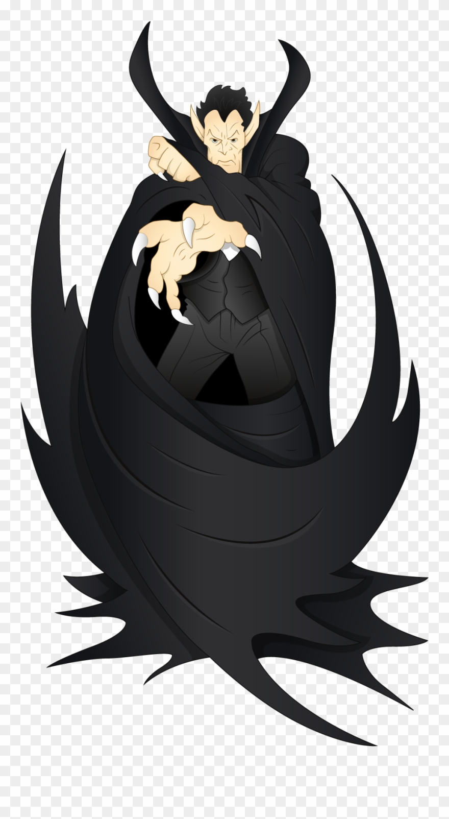 Halloween Black Vampire Png Clipart - Transparent Background Vampire Png