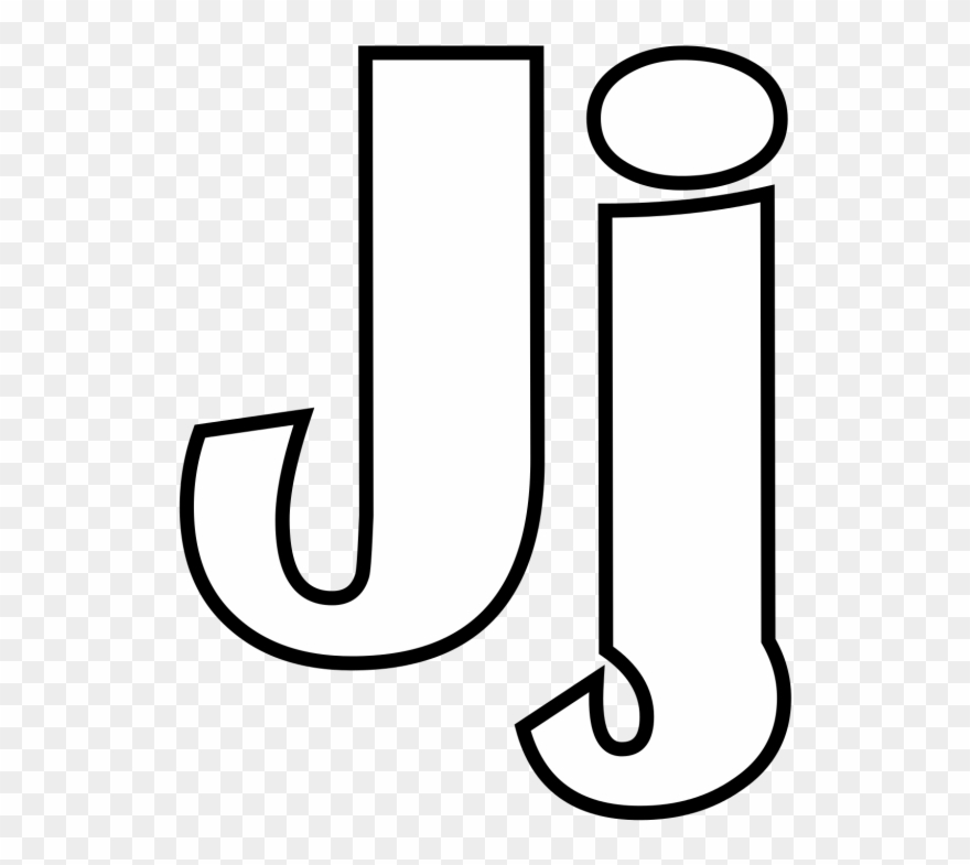Give Thanks - Letter J Clip Art Black And White - Png Download