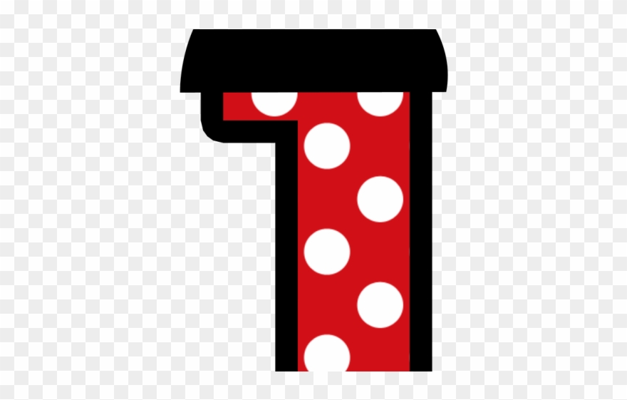 Numbers Clipart Mickey Mouse - Numero 1 Minnie Vermelha Png Transparent Png