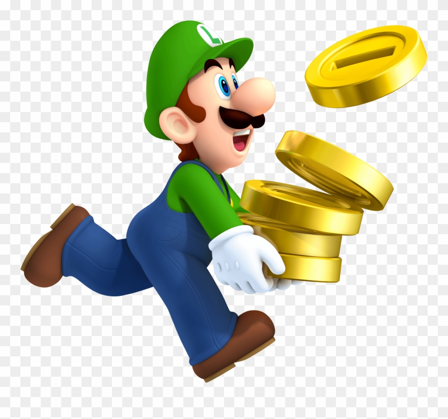 Luigi Coins New Super Mario Bros 2 - New Super Mario Brothers 2 (nintendo 3ds) Clipart
