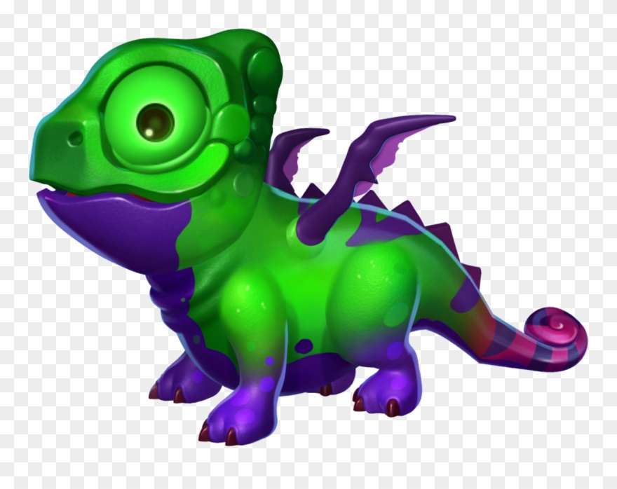 Chameleon Dragon Baby - Chameleons Clipart