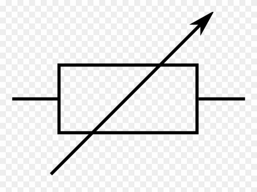 Electronic Symbol Potentiometer Resistor Electronic - Electronic Symbol For Resistor Clipart