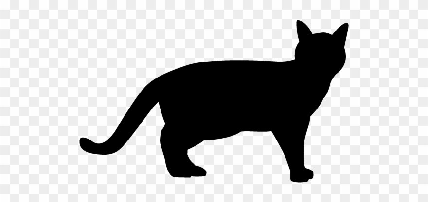Cat - Silhouette - Animals Illustration - Ferret Cartoon Clipart
