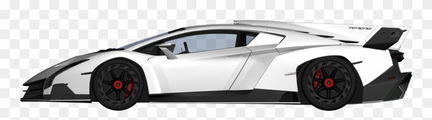Laferrari Drawing Lamborghini Veneno Clip Art Transparent - Lamborghini Veneno Side View Drawing - Png Download
