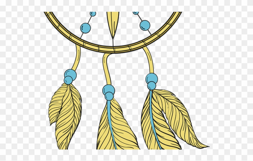 Jewellery Clipart Indian Princess - Simple Dream Catcher Drawing - Png Download