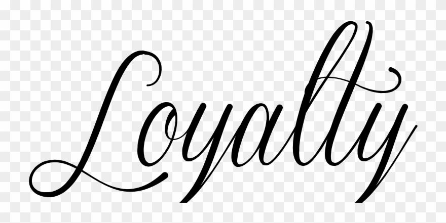 Cursive Drawing Cute - Loyalty In Cursive Font Clipart