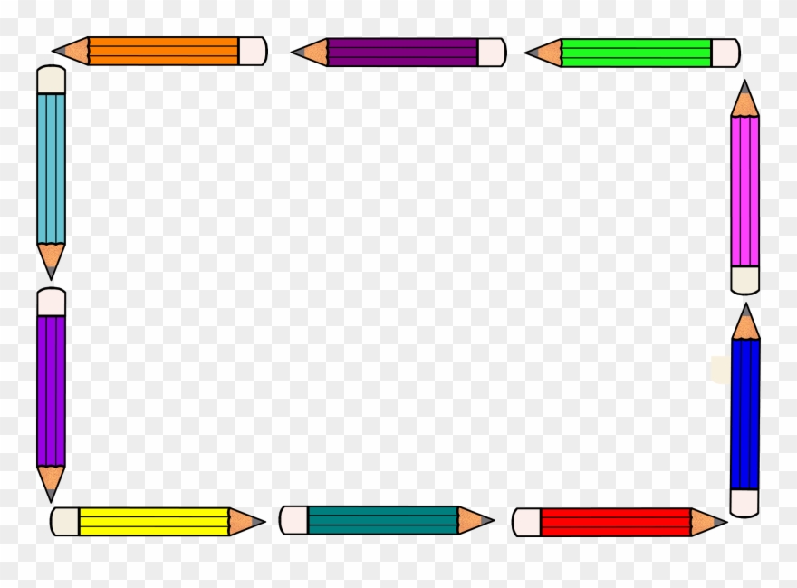 Download Pencil Frame Clipart Colored Pencil Clipart Frame Png