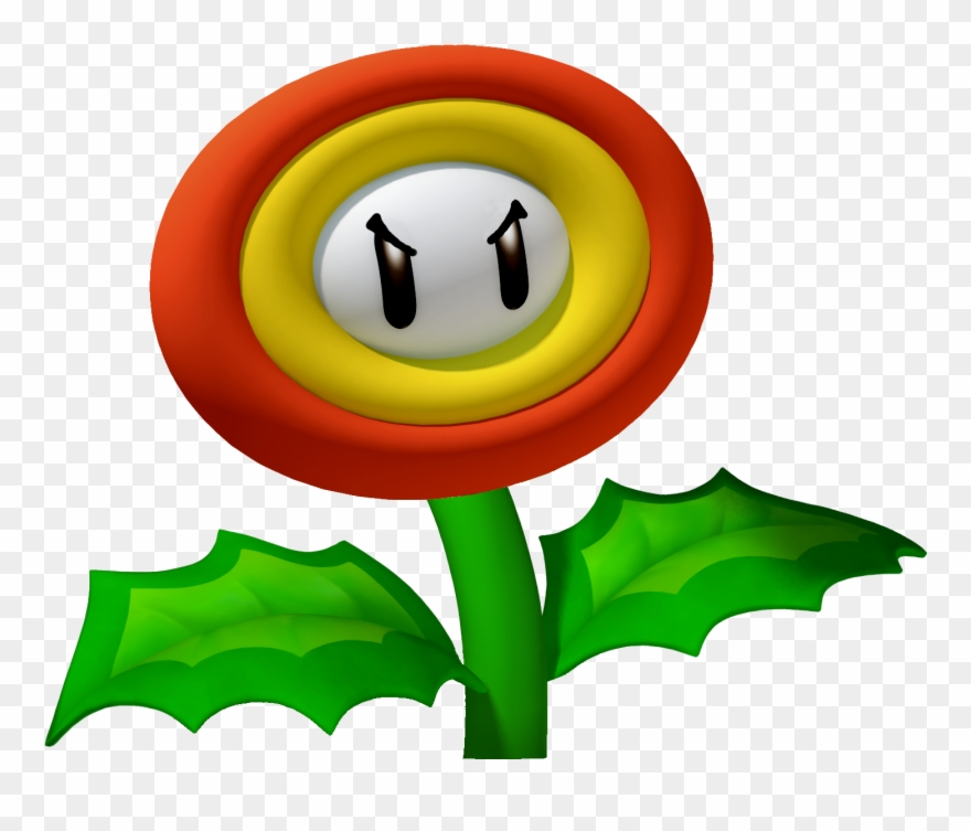 Mario Clipart Fire Flower Pencil And In Color Mario - Mario Fake Fire Flower - Png Download