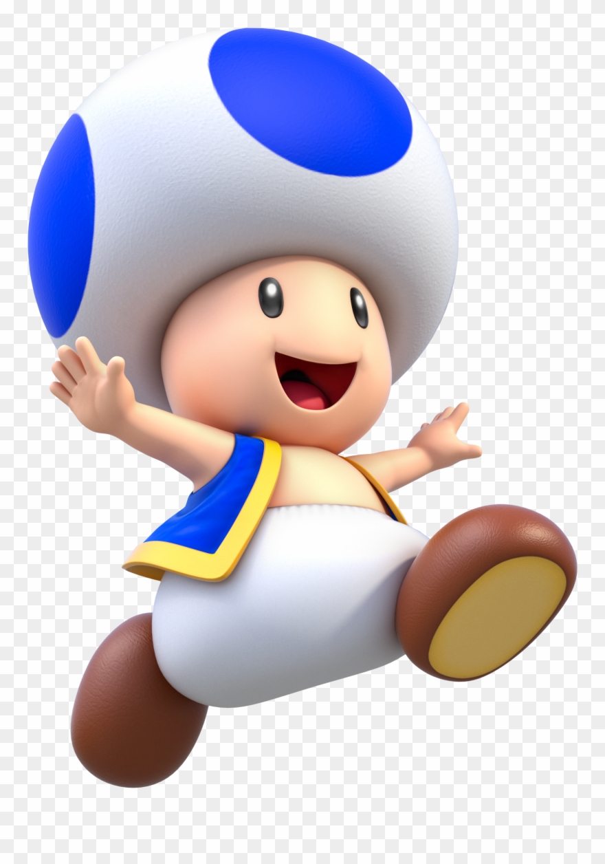 Super Mario Clipart File - Blue Toad Super Mario 3d World - Png Download