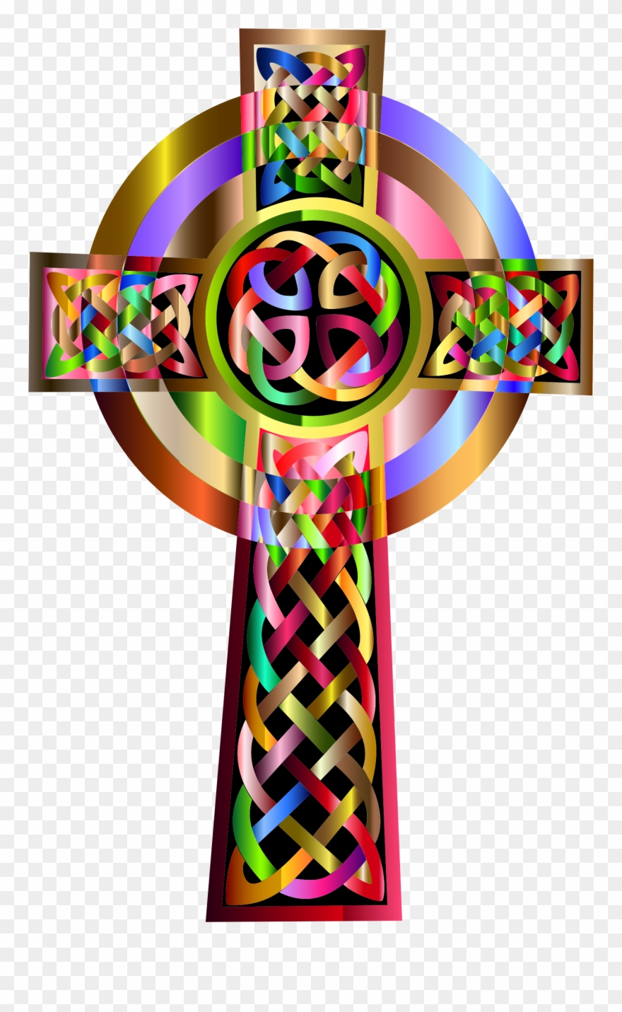 Vibrant Colors Png Clipart - Celtic Cross Transparent Png