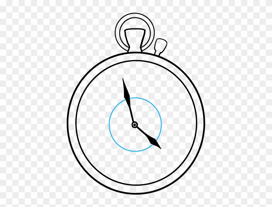 How To Draw Pocket Watch - Drawing Clipart