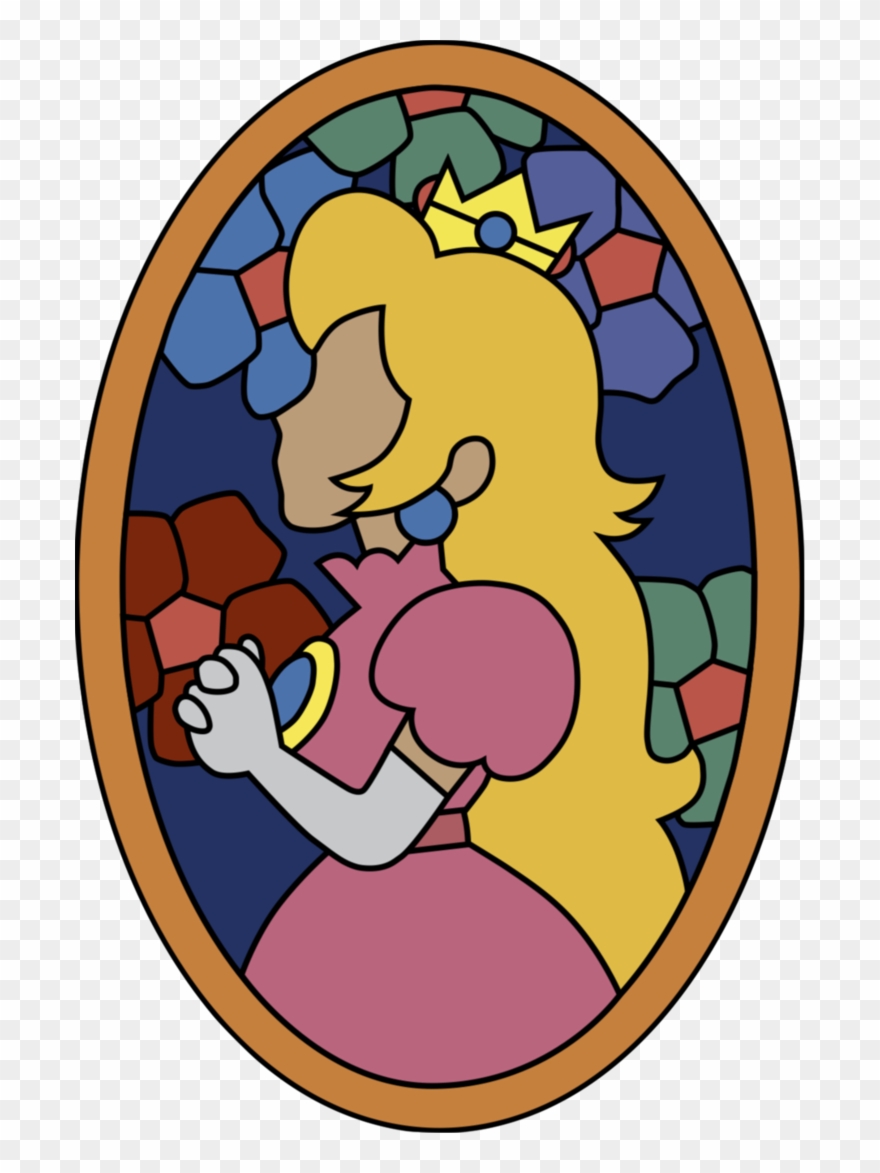 Download Princess Stained Glass Window From Super Mario - Mario 64