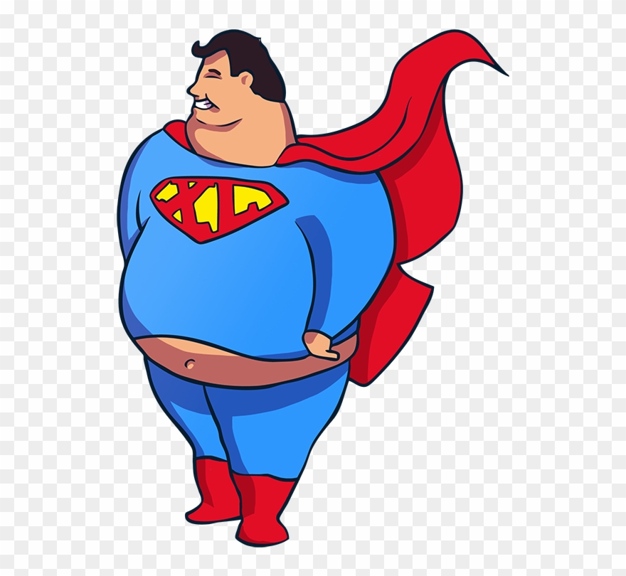 November Clipart Turkey Fat - Fat Superman Png Transparent Png