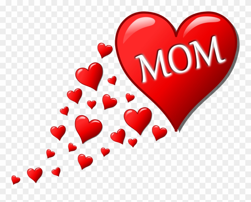 I Love You Mother Png Free Download - Hearts For Mother's Day Clipart