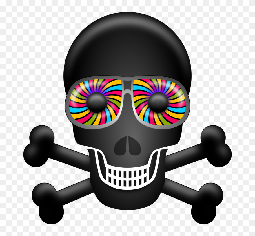 Psychedelic Skull Png Clipart