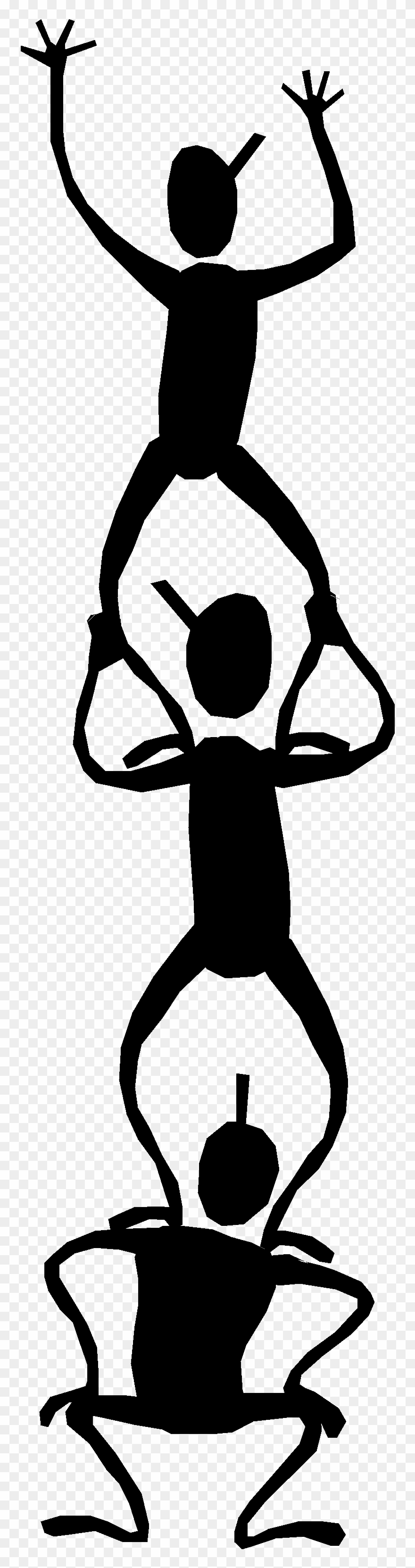 Support - Cartoon Standing On Shoulders Clipart