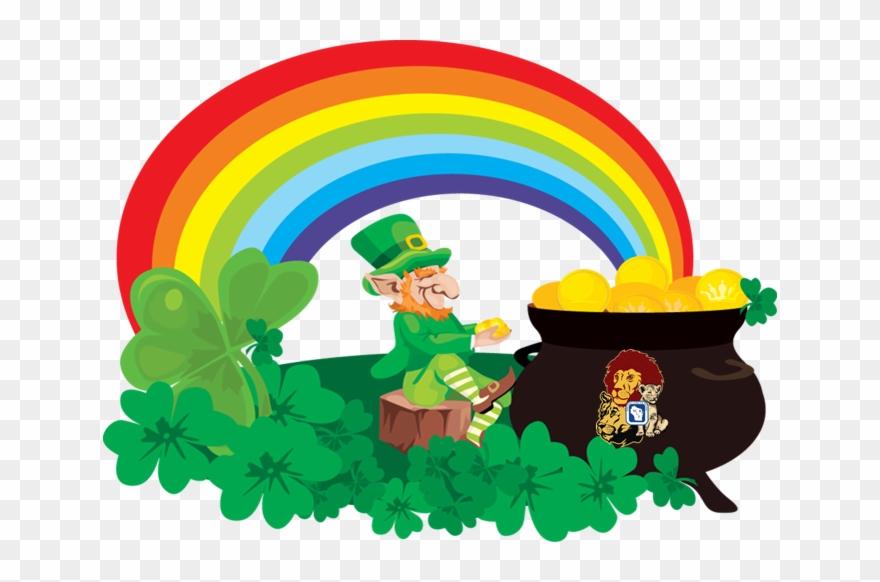 Lucky Charms Lions Pride Endowment Fund Of Wisconsin - Leprechaun Rainbow And Pots Of Gold Clipart