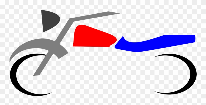 Motocross Racer Motorcycle - Moto Desenho Branco Png Clipart