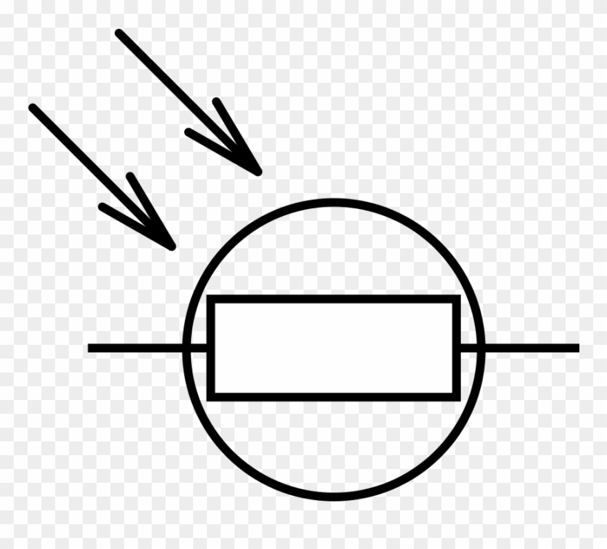 Light Dependent Resistor Symbol Clipart