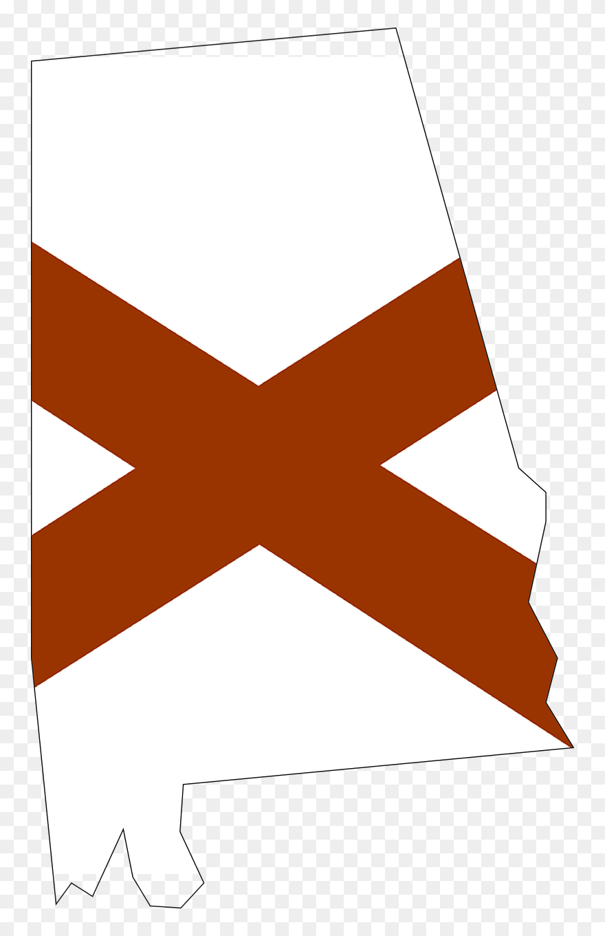 Alabama-890613 1280 - - Alabama Map With Flag Clipart