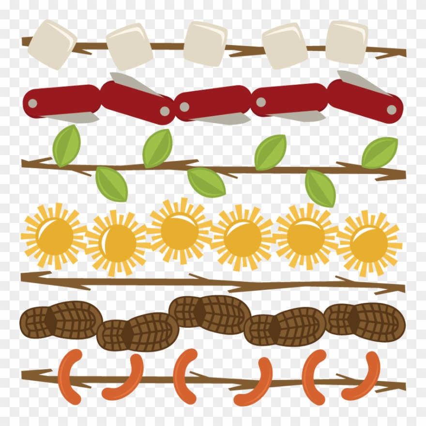 Camping Backgrounds - Campfire Clip Art Border - Png Download