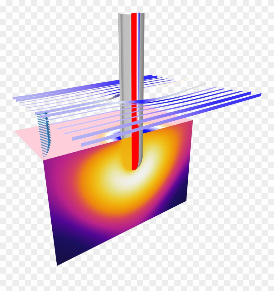 Temperature Distribution And Flow Streamlines In A - Graphics Clipart