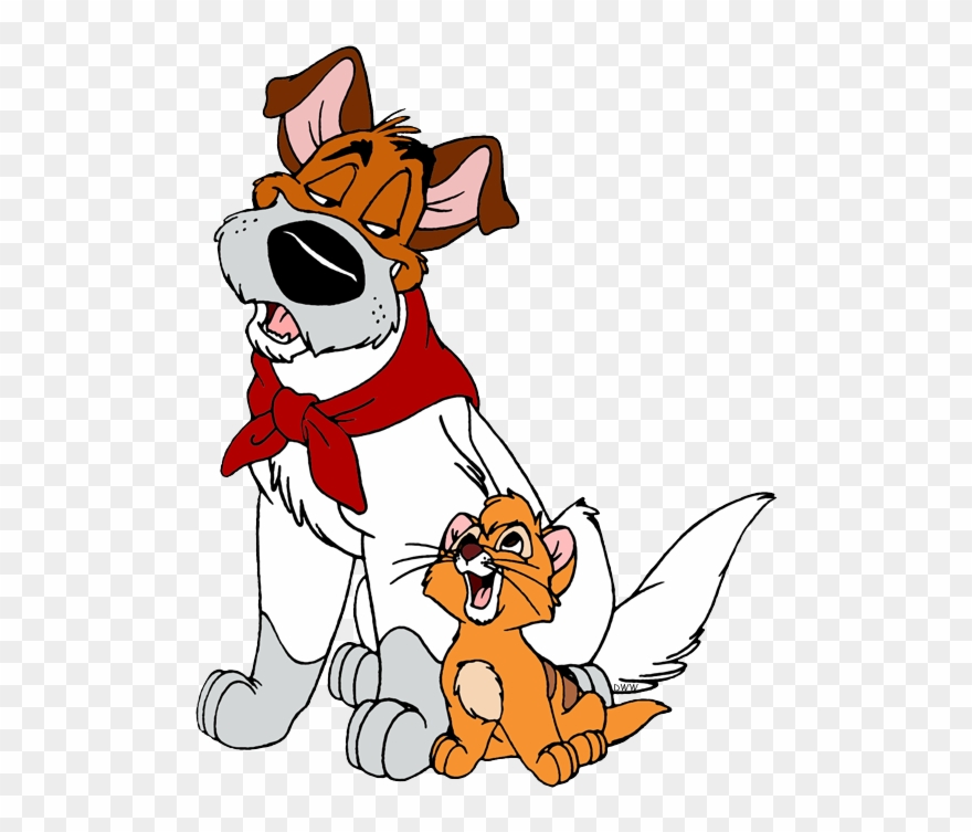 Oliver And Company Clip Art Disney Clip Art Galore - Oliver And Company Dodger And Oliver - Png Download