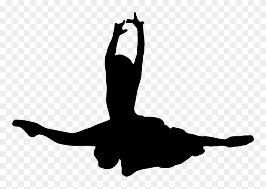 Ballet Dancers Silhouette At Getdrawings Com Free - Black Ballet Dancer Silhouette 12 Inches X 8 Peel And Clipart