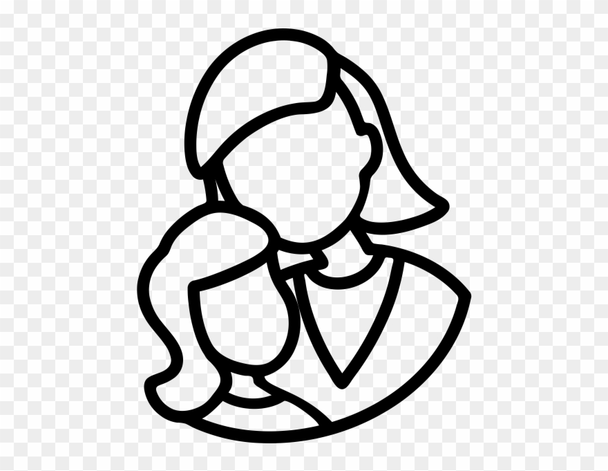 Mom And Daughter By Kevin Guenther From Noun Project - Png Mom And Daughter Clipart