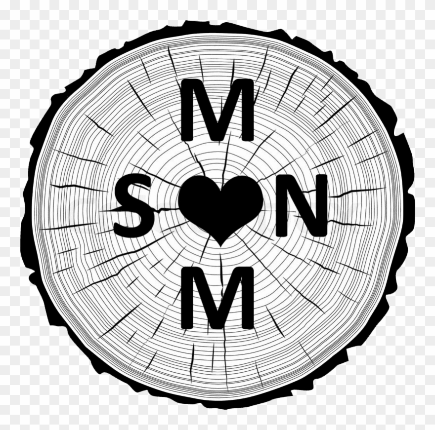 Our Next Mom & Son Weekend At Camp Olympia Is February - Wood Rings Vector Black Clipart