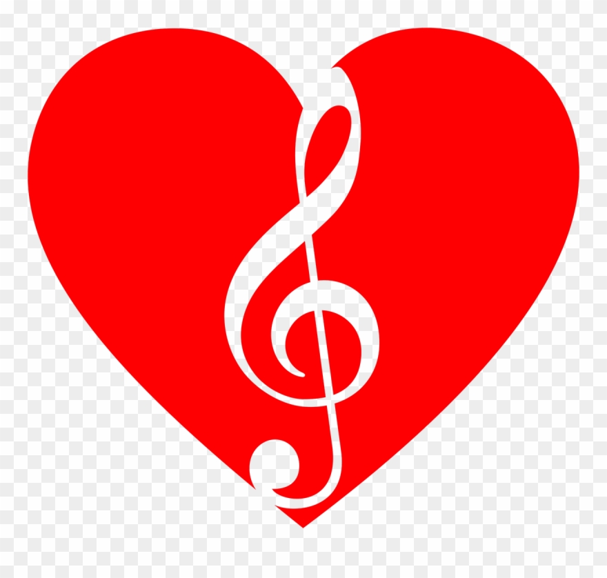 Musical Note Musical Theatre Clef Youtube Heart - Love Music Notes Png Clipart