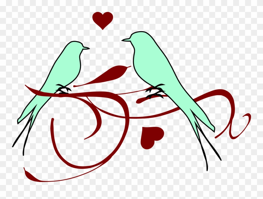 Love Birds Clipart - Clip Art Love Birds - Png Download